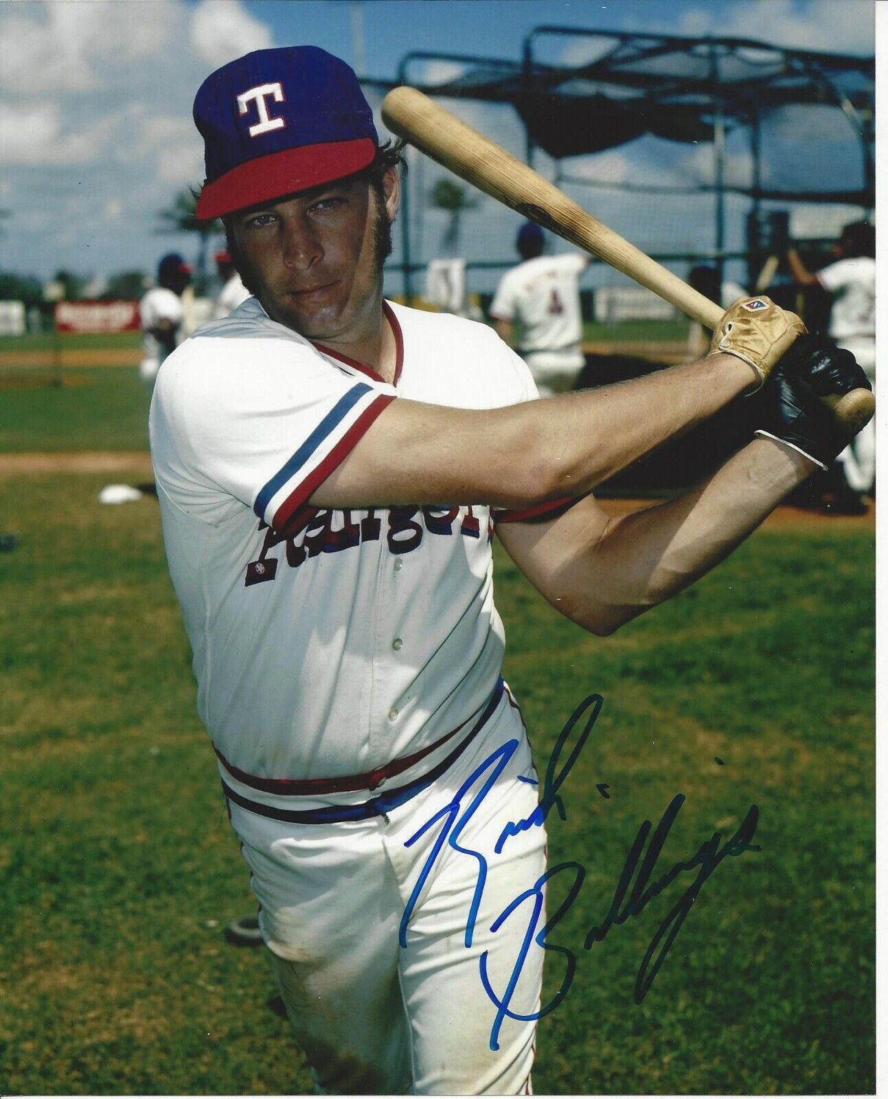 Rich Billings autographed 8x10 Texas Rangers In personm #S846