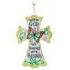 Diamond Painting Cross Home Decoration Pendant(Single-Sided Point Drill)