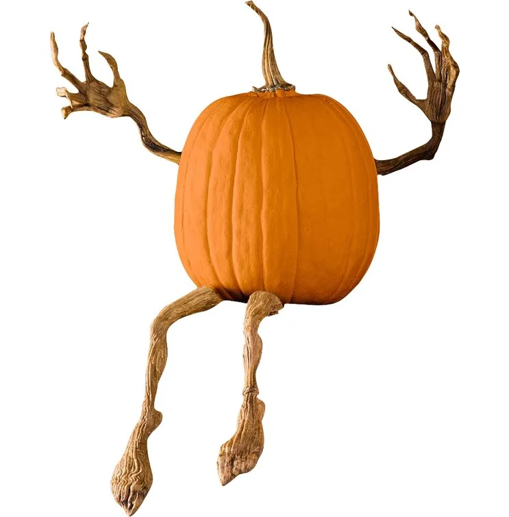 Pumpkin Metal Figurine