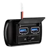 12V/24V Car USB Charger Socket with Switch QC3.0 Dual USB Outlet Panel Adapter