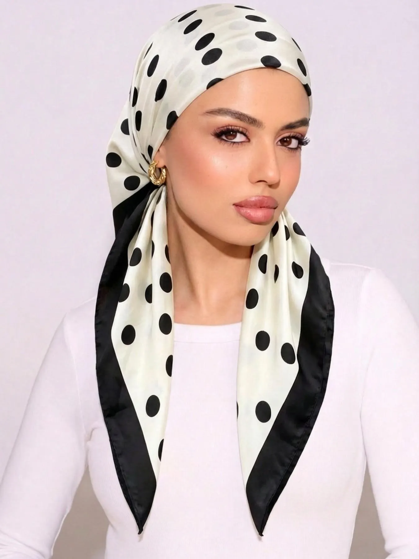 Women's Square Hijab Scarf, Color Block Print Turban, Chemotherapy Sleep Cap, Elastic Head Wrap, Daily Wear, Muslim Accessories Women's Square Hijab Scarf, Color Block Print Turban, Chemotherapy Sleep Cap, Elastic Head Wrap, Daily Wear, Muslim Accessories