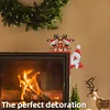 (US Local)DIY Xmas Diamond Art Door Frame Decoration Door Corner Pendants for Feiend Gifts