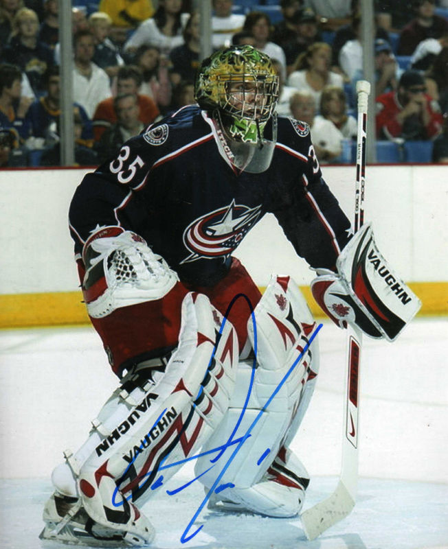 STEVE MASON COLUMBUS BLUE JACKETS SIGNED 8x10 Photo Poster painting 2