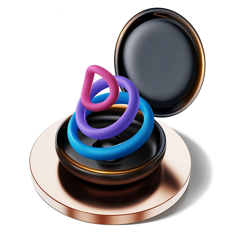 pearlsvibe -  Men's Silicone Penis Rings With 3 Pcs Different Sizes For Erection Enhancing