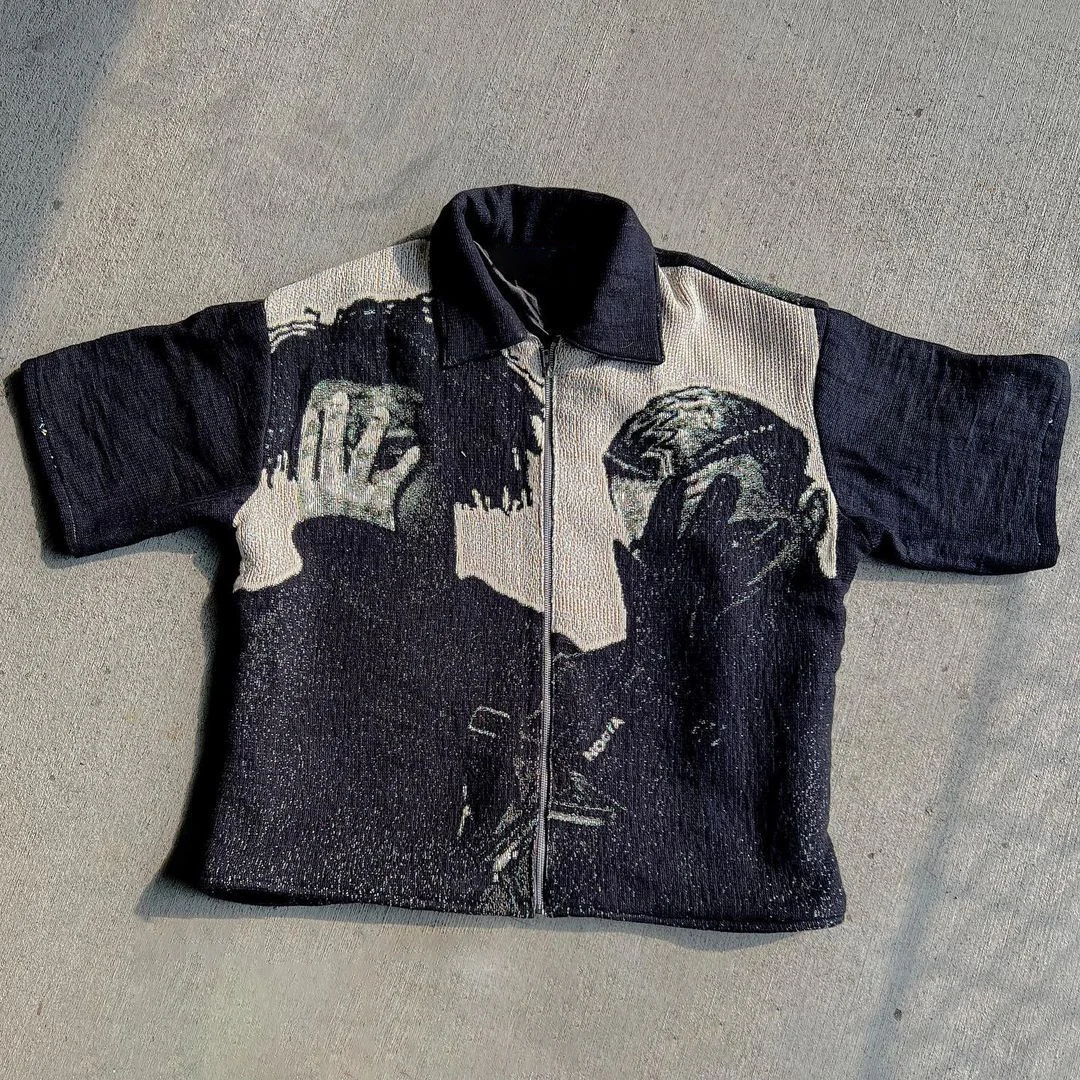 Tapestry Street Vintage Short Sleeve Jacket