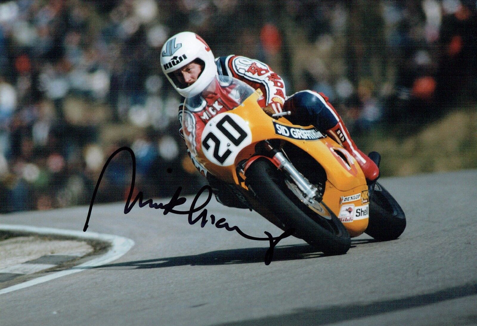 Mick GRANT Signed 12x8 Photo Poster painting Autograph AFTAL COA Honda Motorbike Brands Hatch