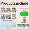 uk.everydayedeals 6Pcs DIY Diamond Painting Greeting Card - Easter Dogs