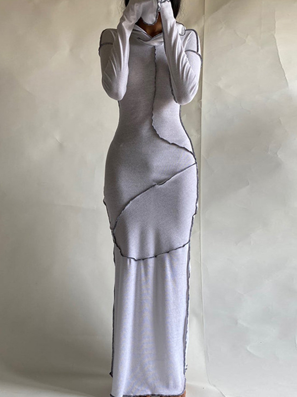 Plus Size Solid Dress With Zip-up Closure