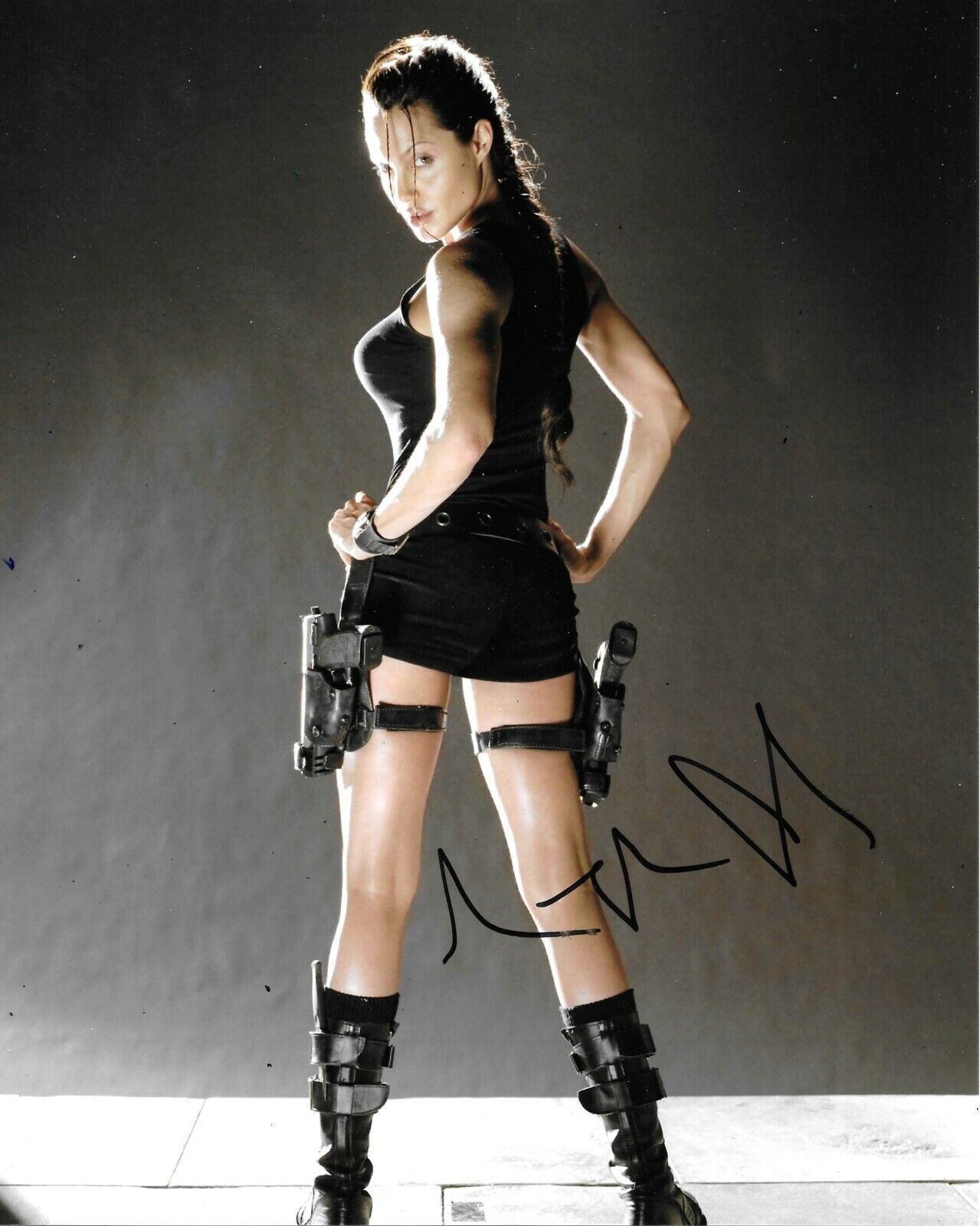 Angelina Jolie Signed Lara Croft: Tomb Raider 10x8 Photo Poster painting AFTAL