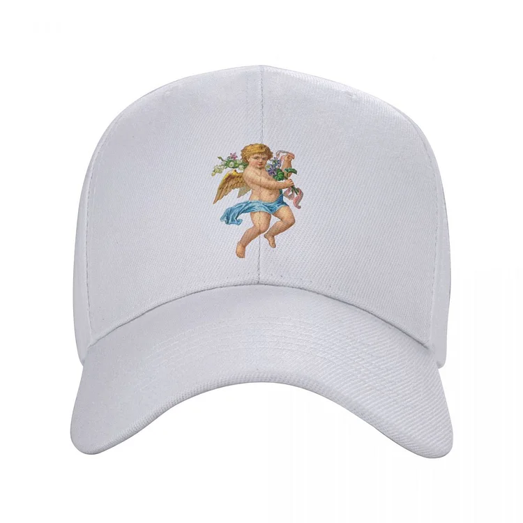 Classic Aesthetic Renaissance Angels Trucker Hat Women Men Personalized Adjustable Adult Vintage Cherub Art Baseball Cap Outdoor