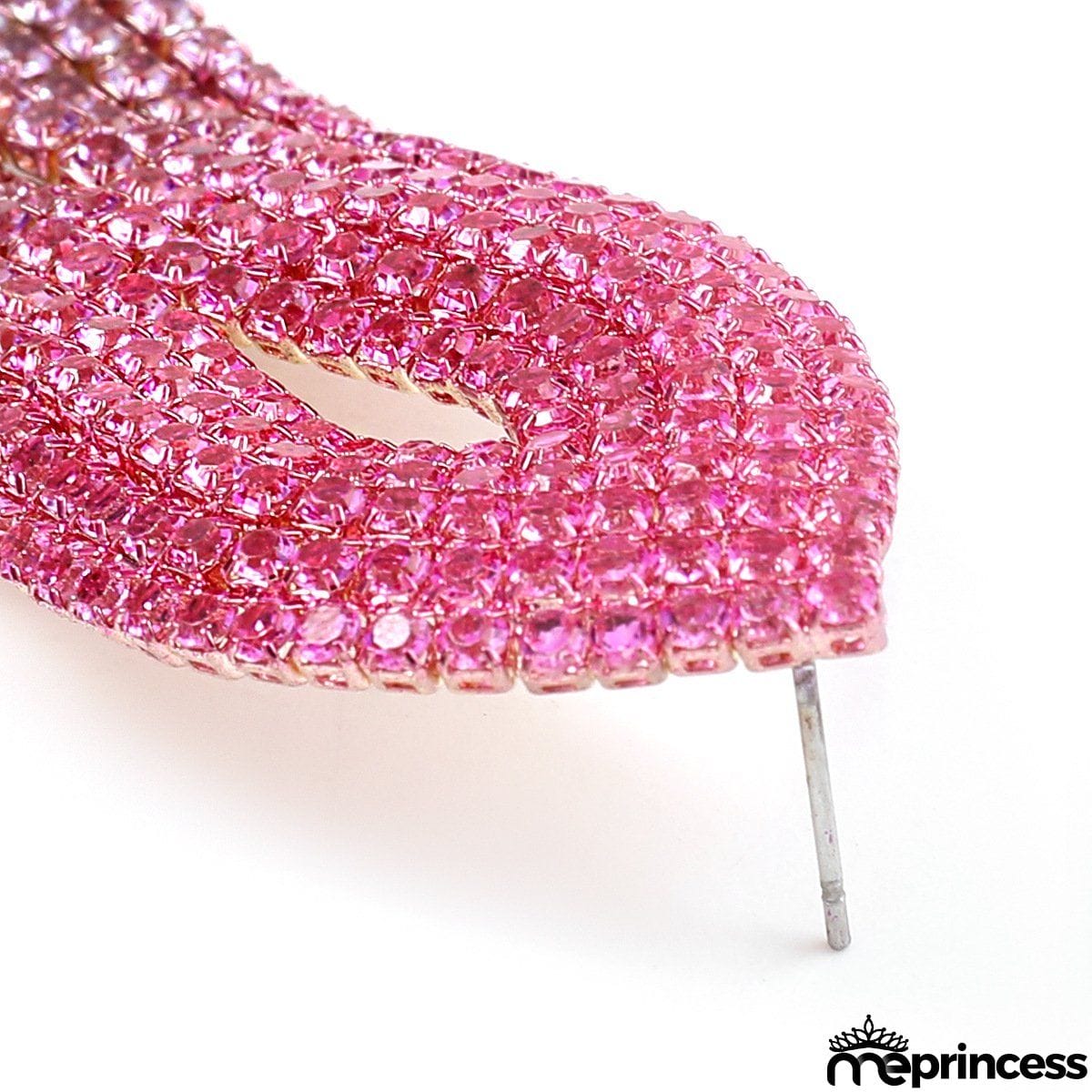 Pattern gradient color rhinestone earings