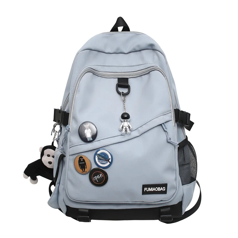 Pongl Badge Bag Boy Girl Travel Net Student Bag Male Female Trendy Mesh College Backpack Ladies Men Fashion Laptop Women Backpack
