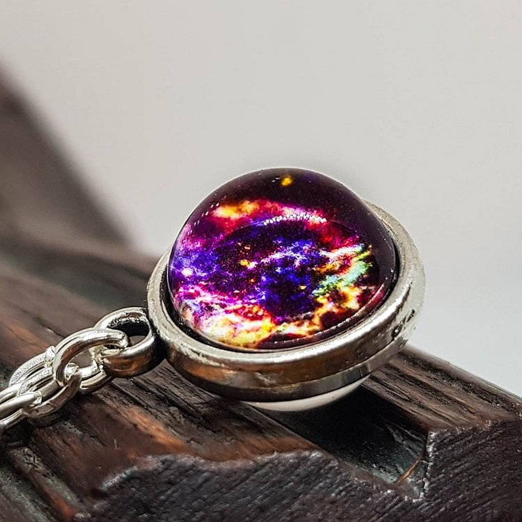 Glass Galaxy Nebula Necklace