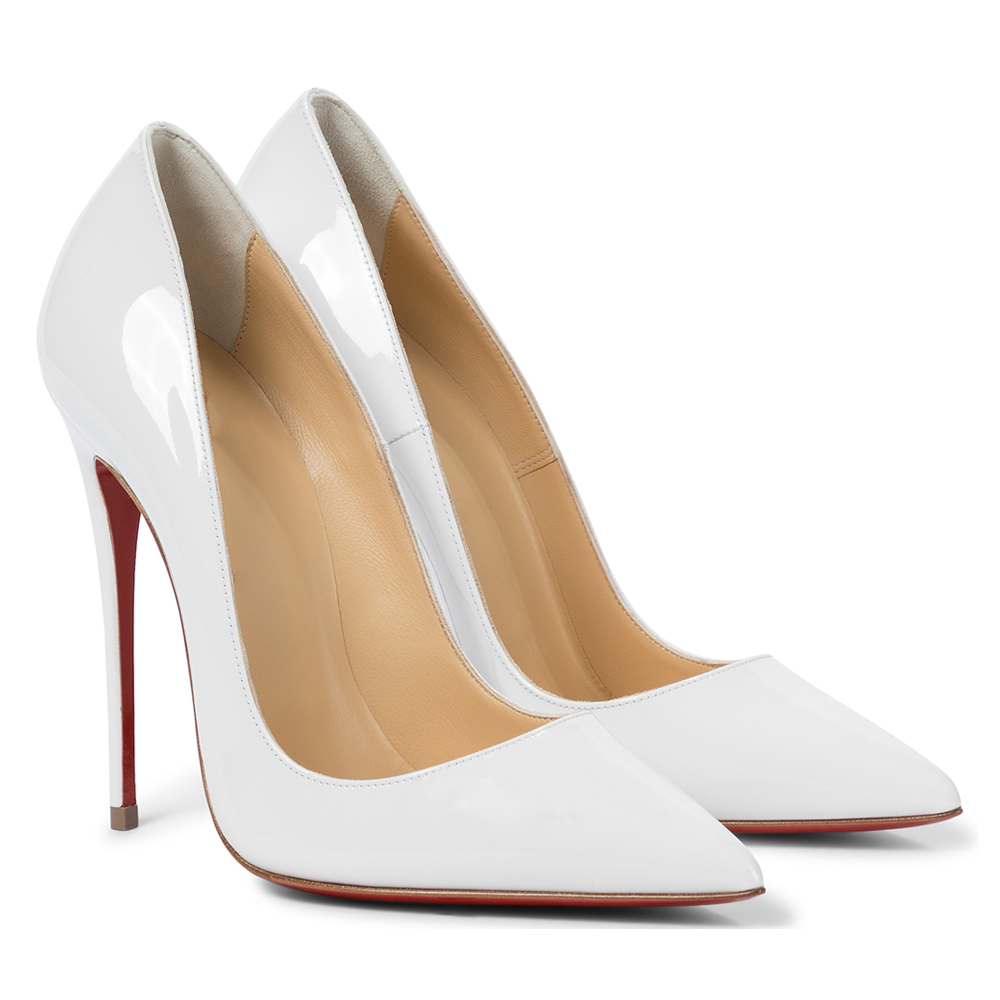 Classic 120mm/100mm Red Bottom Women's Party Wedding Heels  Patent Pumps-MERUMOTE