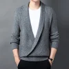 Men's Lapel Knitted Cardigan