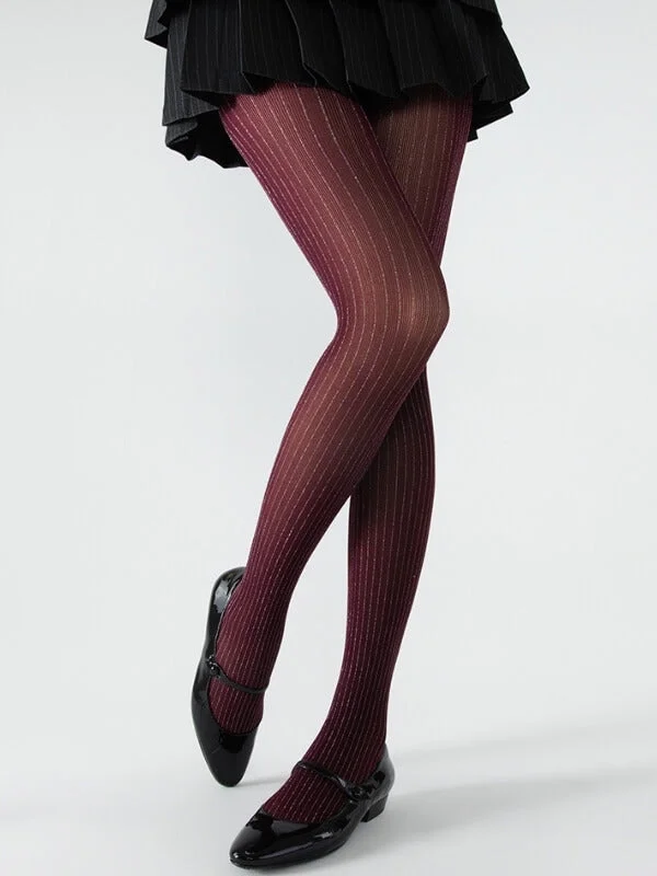 Sparkling Shiny Striped Tights