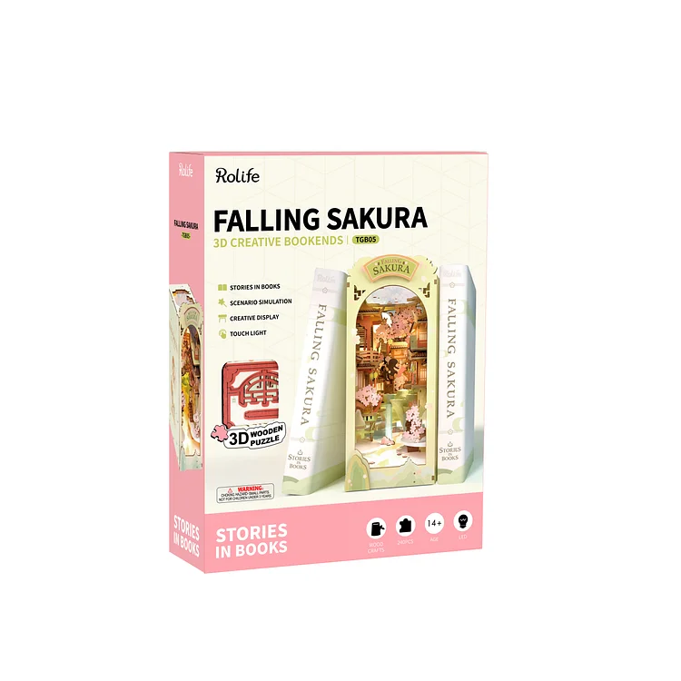 Robotime Rolife TGB05 Falling Sakura DIY Book Nook