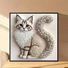 Cat-Partial Special Shaped Diamond Painting 30*30CM