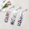 3Pcs Special Shape Flowers Diamond Painting Bookmark Making Kit for Book Lovers