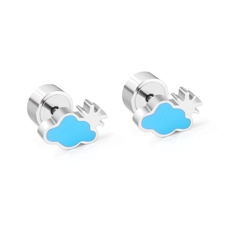 Minimalist Flower Stainless Steel Ear Studs 1 Pair