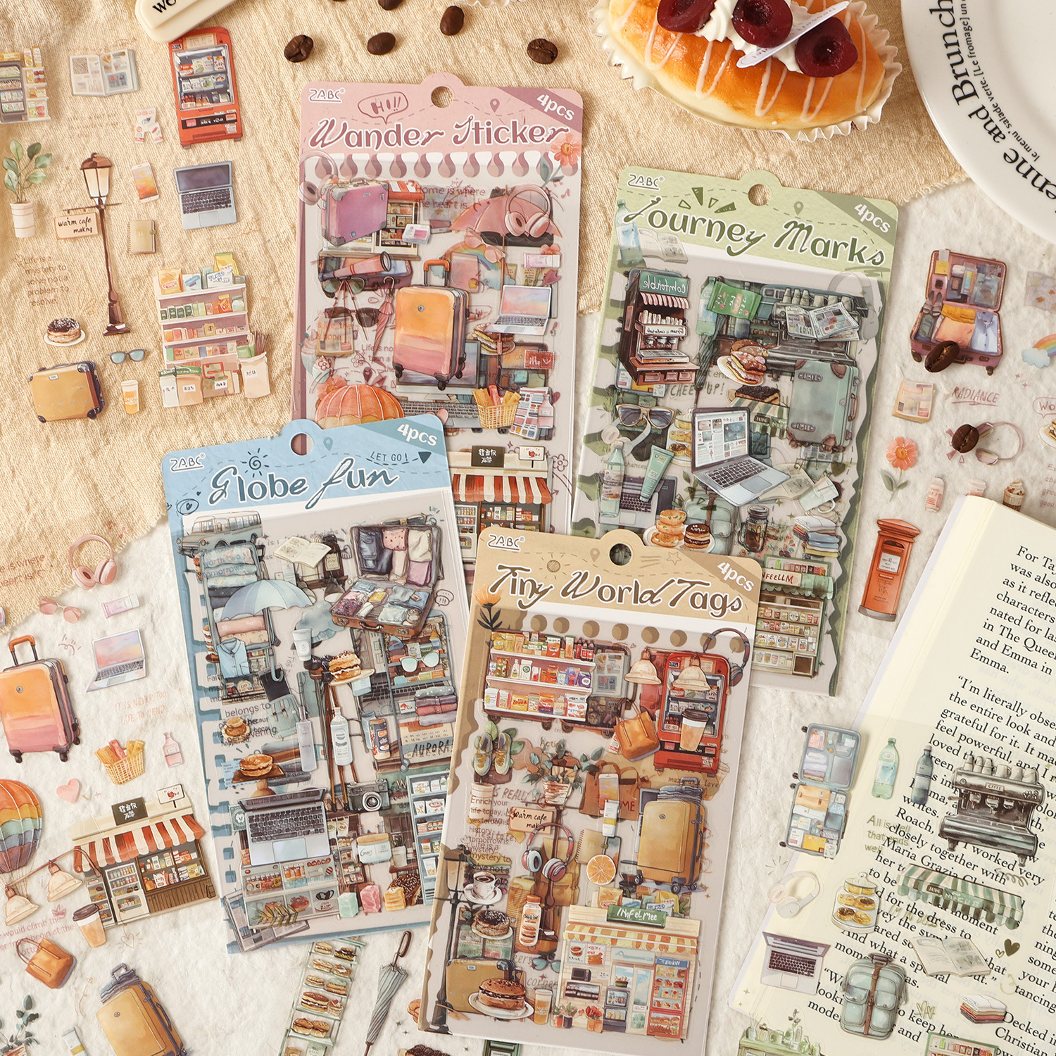 펫 스티커 - 행운의 여행 시리즈 카와이 여행