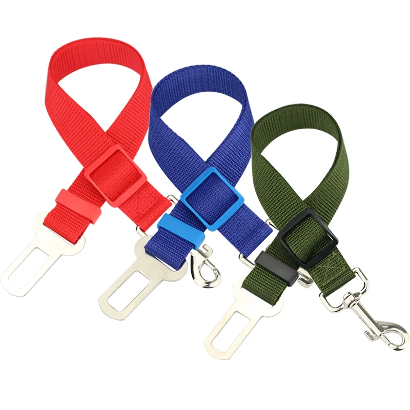 Adjustable Vehicle Car Pet Dog Seat Belt Puppy Car Seatbelt Harness Lead Clip Pet Dog Supplies Safety Lever Auto Traction