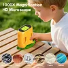 2-In-1 Binoculars Microscope for Kids 1000X 1080P Handheld Digital Microscope