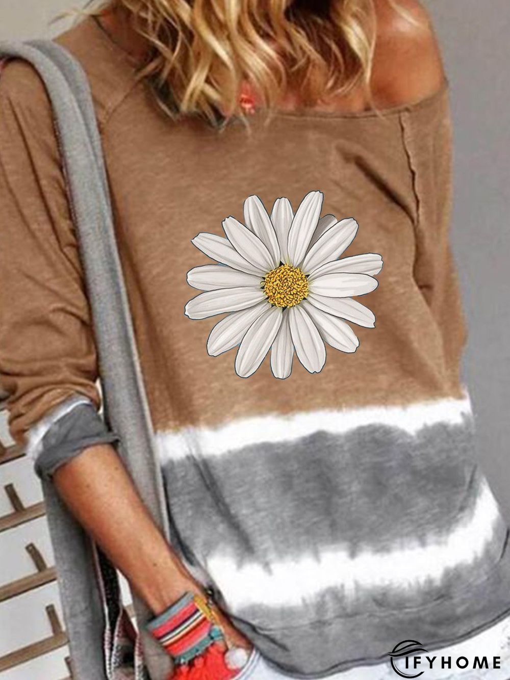 Floral Cotton-Blend Shift T-shirt | IFYHOME