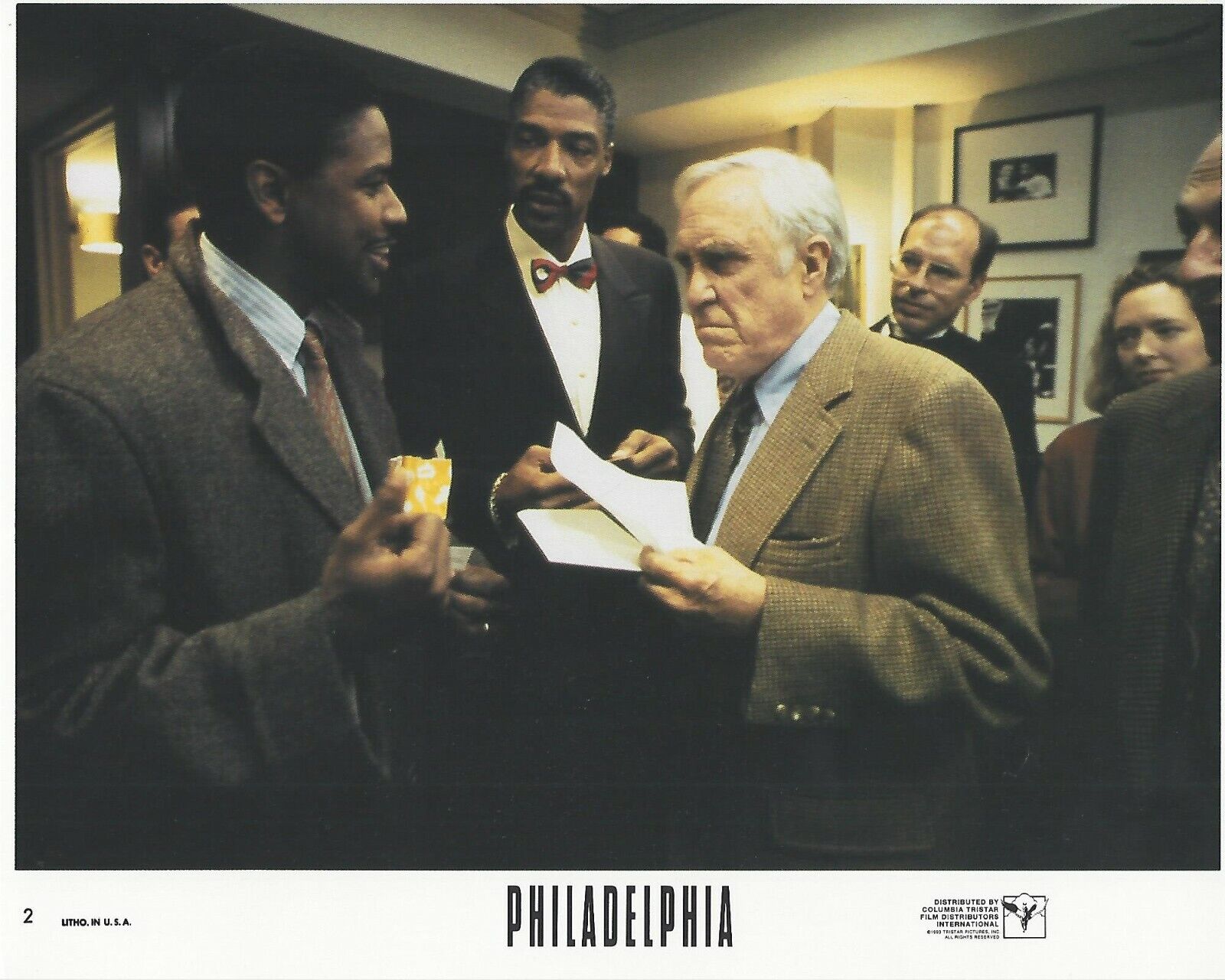 Philadelphia Original 8x10 Lobby Card Poster 1993 Photo Poster painting # 2 Denzel Washington