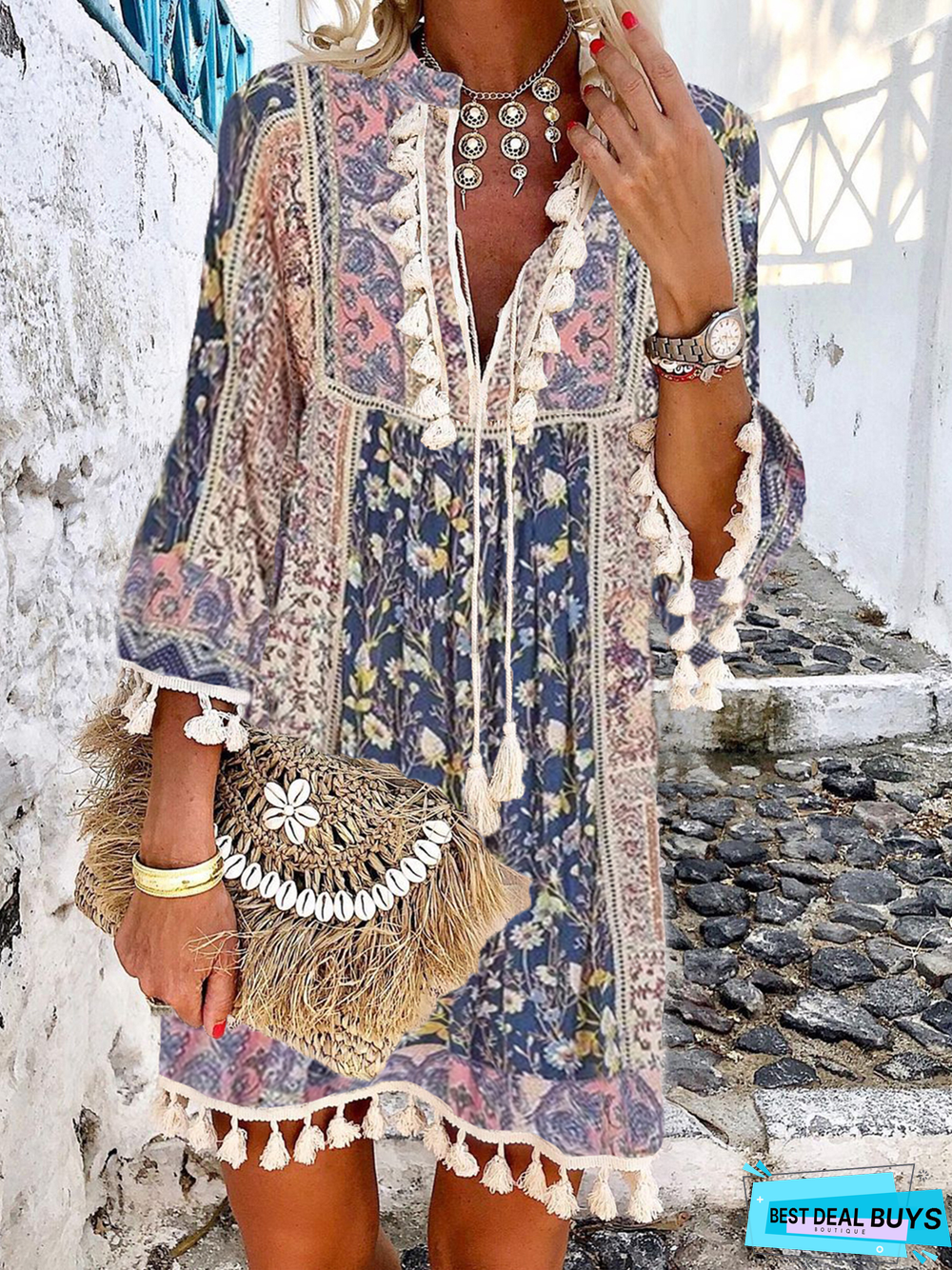 Boho Floral Vacation Dress