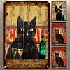 4PCS Black Cat - Metal Tin Signs Set(8*12Inch/12*16Inch) - Animal