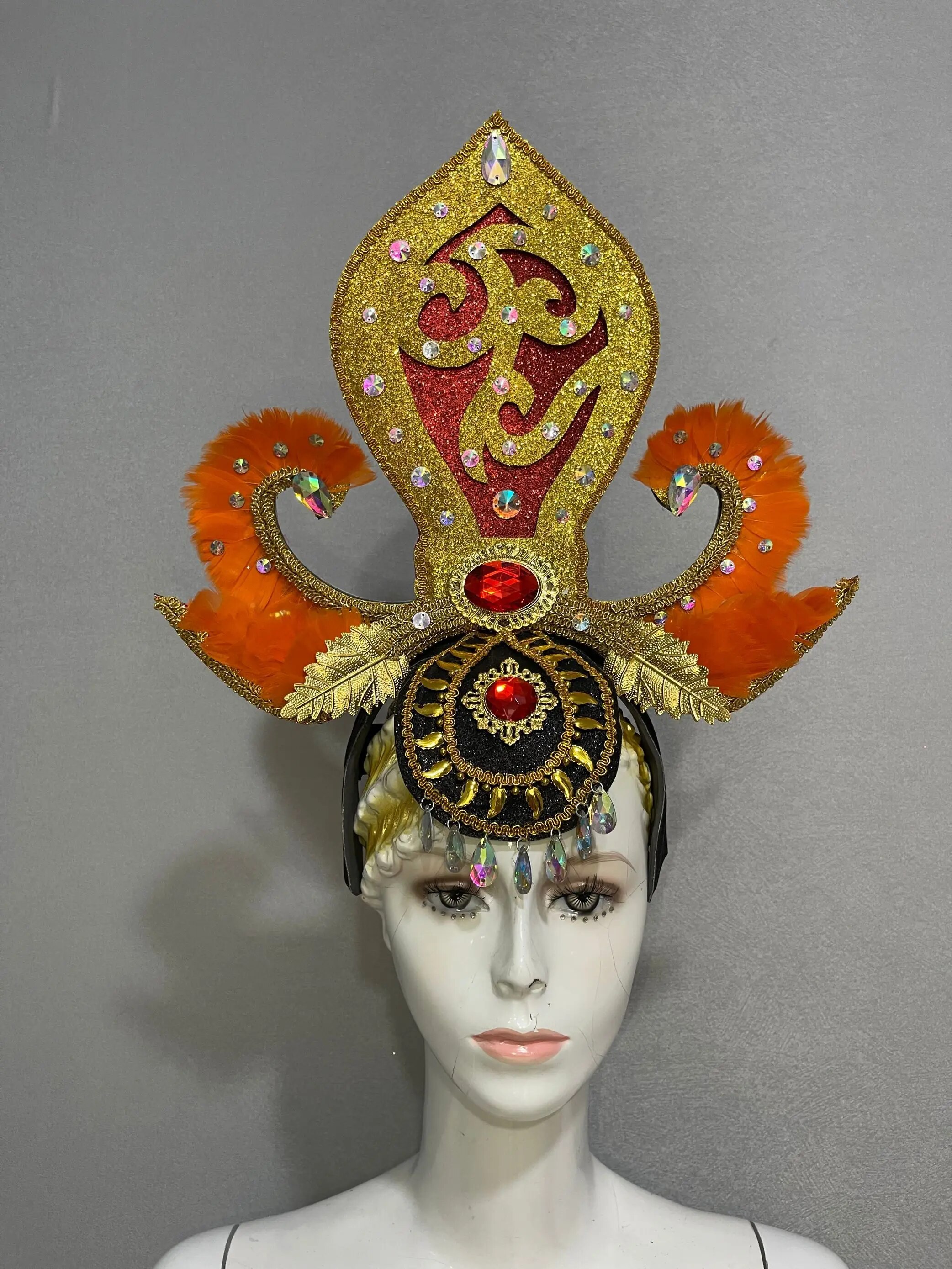 VCshoes HEADDRESS FEATHERS SAMBA DANCE CARNIVAL HALLOWEEN PARTY LATIN DANCE BAR PERFORMANCE HAT MASQUERADE