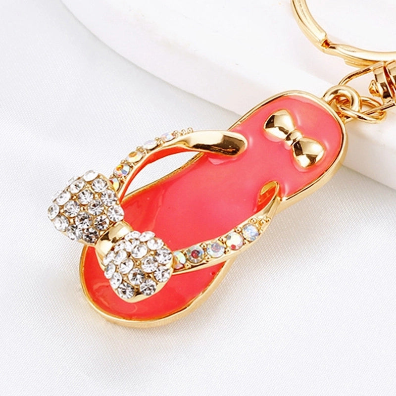 Elegant Korean Style Bag Metal Inlay Rhinestones Women’s Bag Pendant Keychain