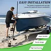 [US Local Warehouse] Boat Trailer Steps with Handrails Anti-Slip Boat Trailer Ladder Yacht Staircase Marine Trailer Step Capacity 450 lbs for Boats Dock & Launching