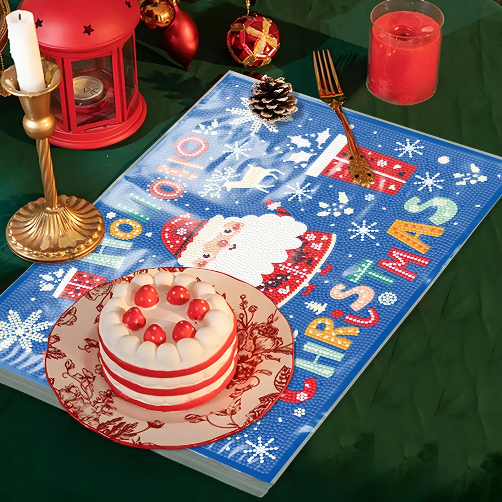 DIY Christmas Diamond Painting Placemats DIY Diamond Dot Kits for Home Decor