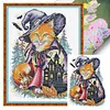 Cat Castle-14CT Stamped Cross Stitch 27*34cm/10.63*13.39in tapestrymarket