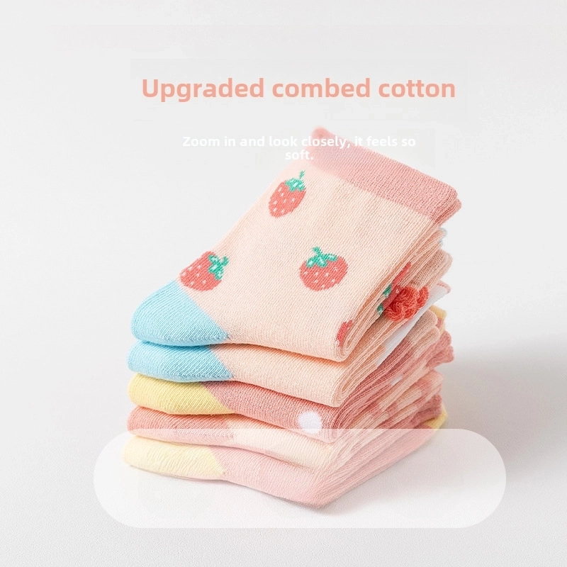 Autumn And Winter Children’s Socks Boys And Girls Mid-calf Socks Cartoon Cute Bunny Cotton Socks Baby Socks