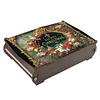 5D bricolage diamant art cristal de stockage kit de caisse en bois pour la d&eacute;coration (joyeux No&euml;l)