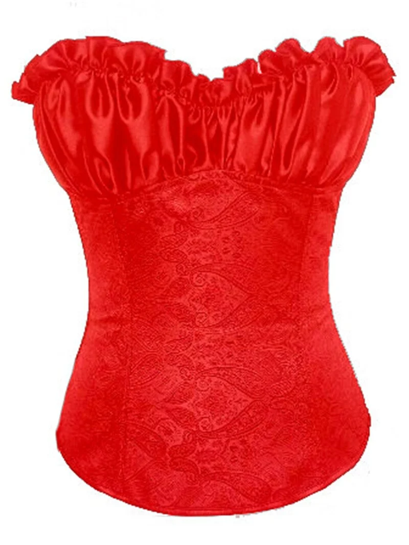 Sapubonva corset top for women for wedding plus size bustier corset vest overbust lingerie sexy halloween costumes corsetto red