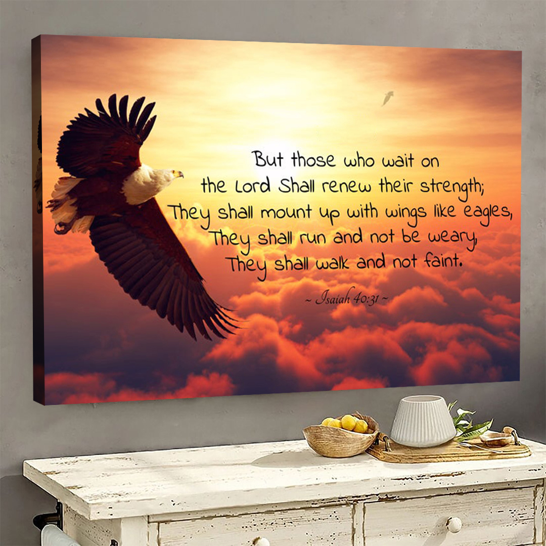 Wings as Eagles Isaiah 40:31 Canvas Wall Art 