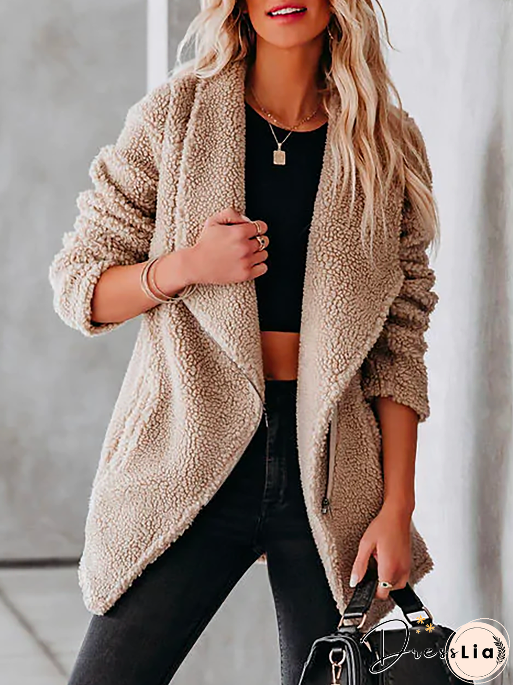 Plus size Casual Plain Jacket