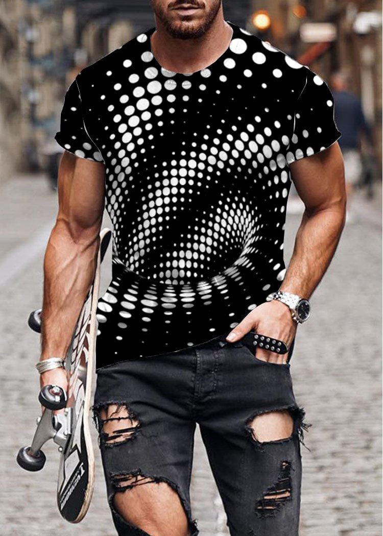 Men's Casual Printed Slim Fit Short Sleeve T-Shirt