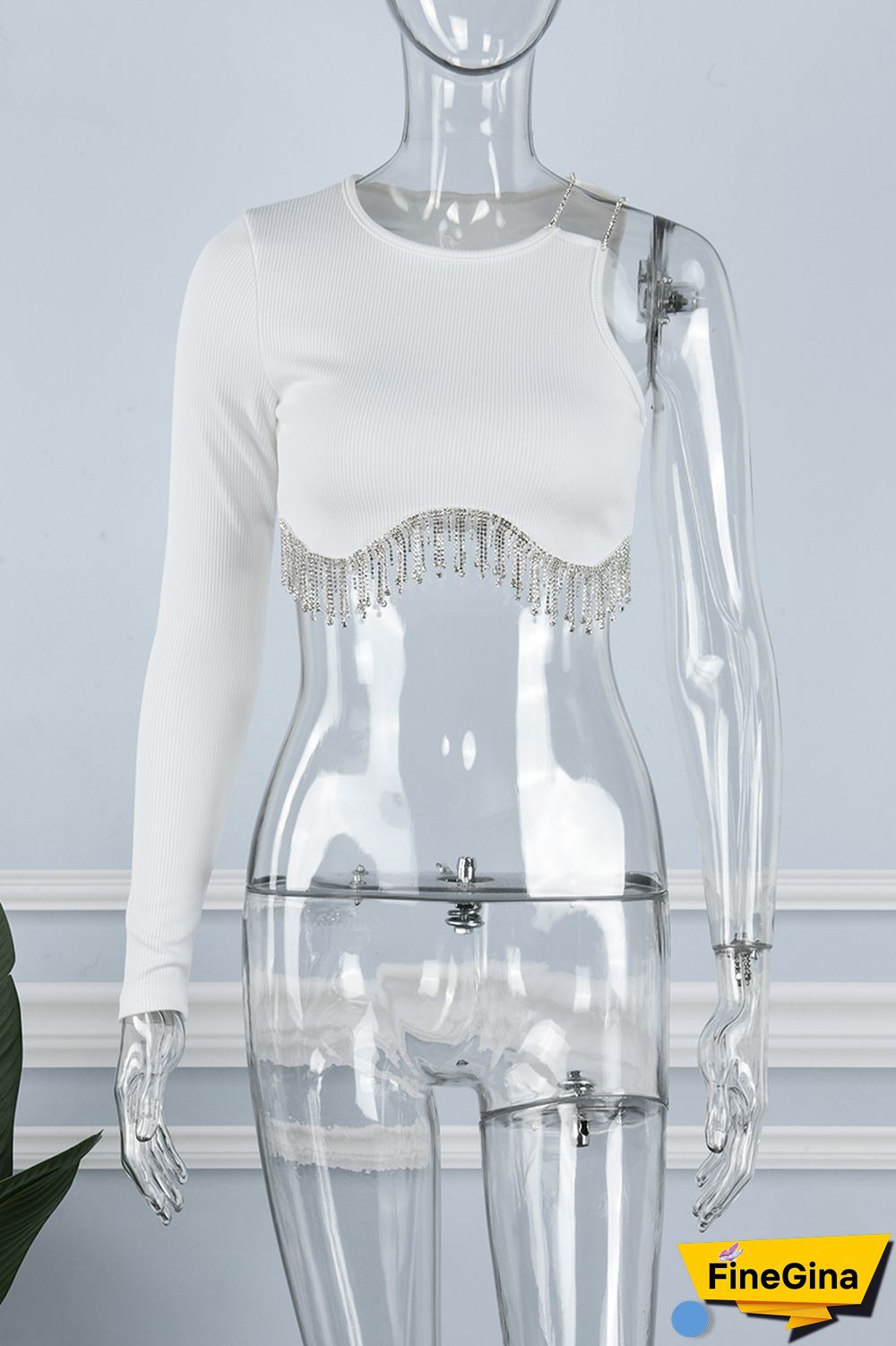 White Sexy Casual Solid Tassel Patchwork O Neck Tops