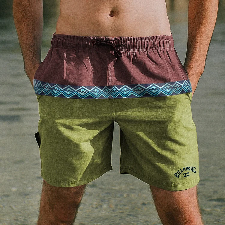 Men's Contrast Casual Surfing Shorts 00b6