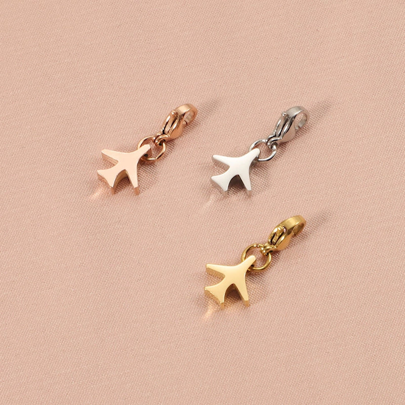 1 Piece 304 Stainless Steel Solid Color Pendant