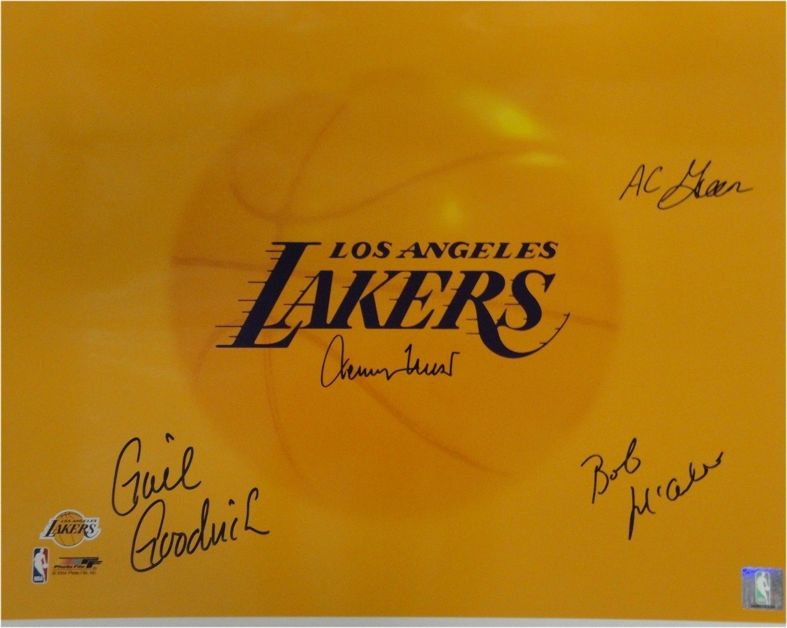 Gail Goodrich Jerry West AC Green Bob Mcadoo 16x20 Hand Signed Lakers Photo Poster painting