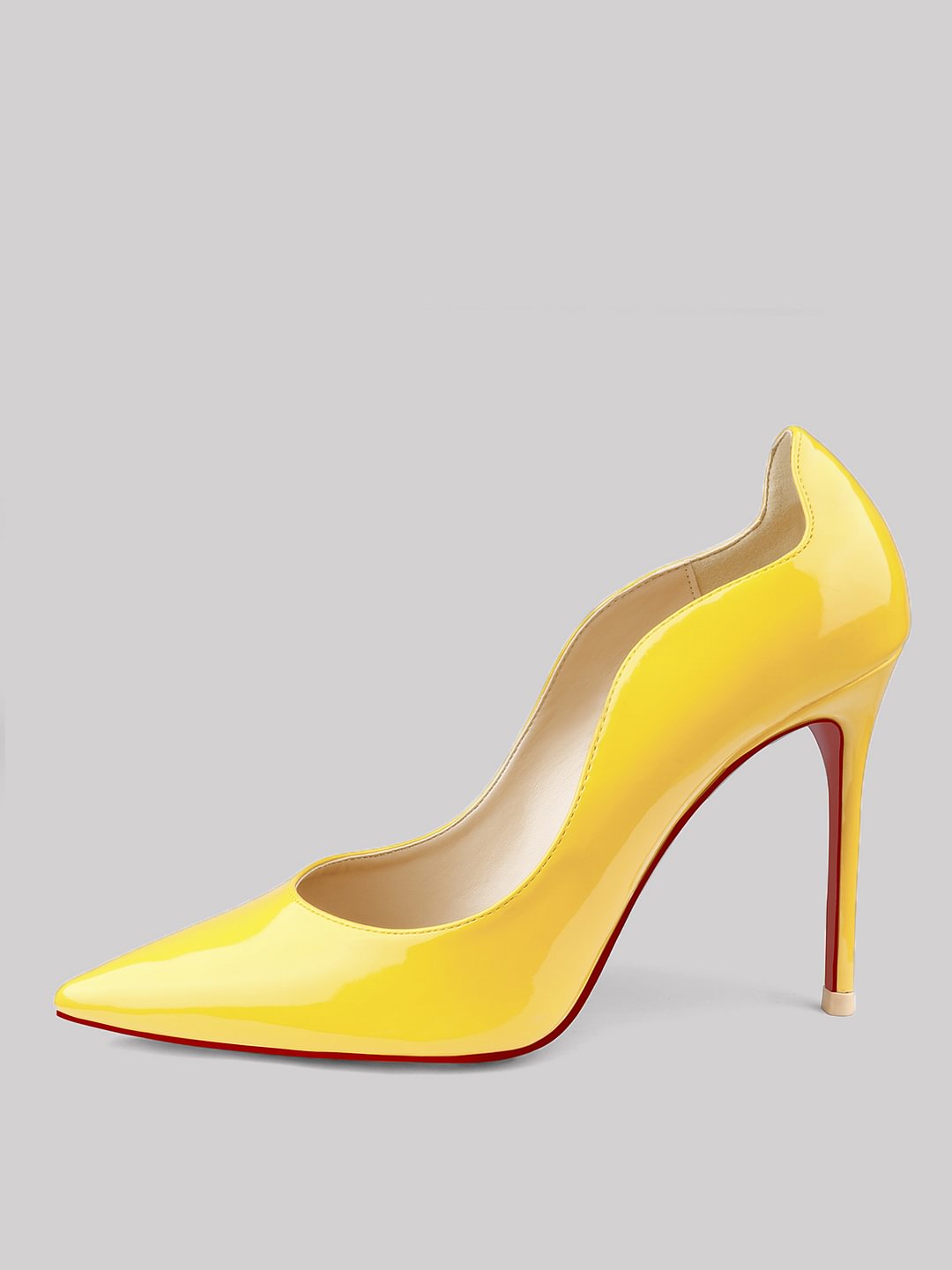 3.94" Women's Party Wedding Classic Pumps Fashion Edge Design Red Bottom High Heels Stilettos