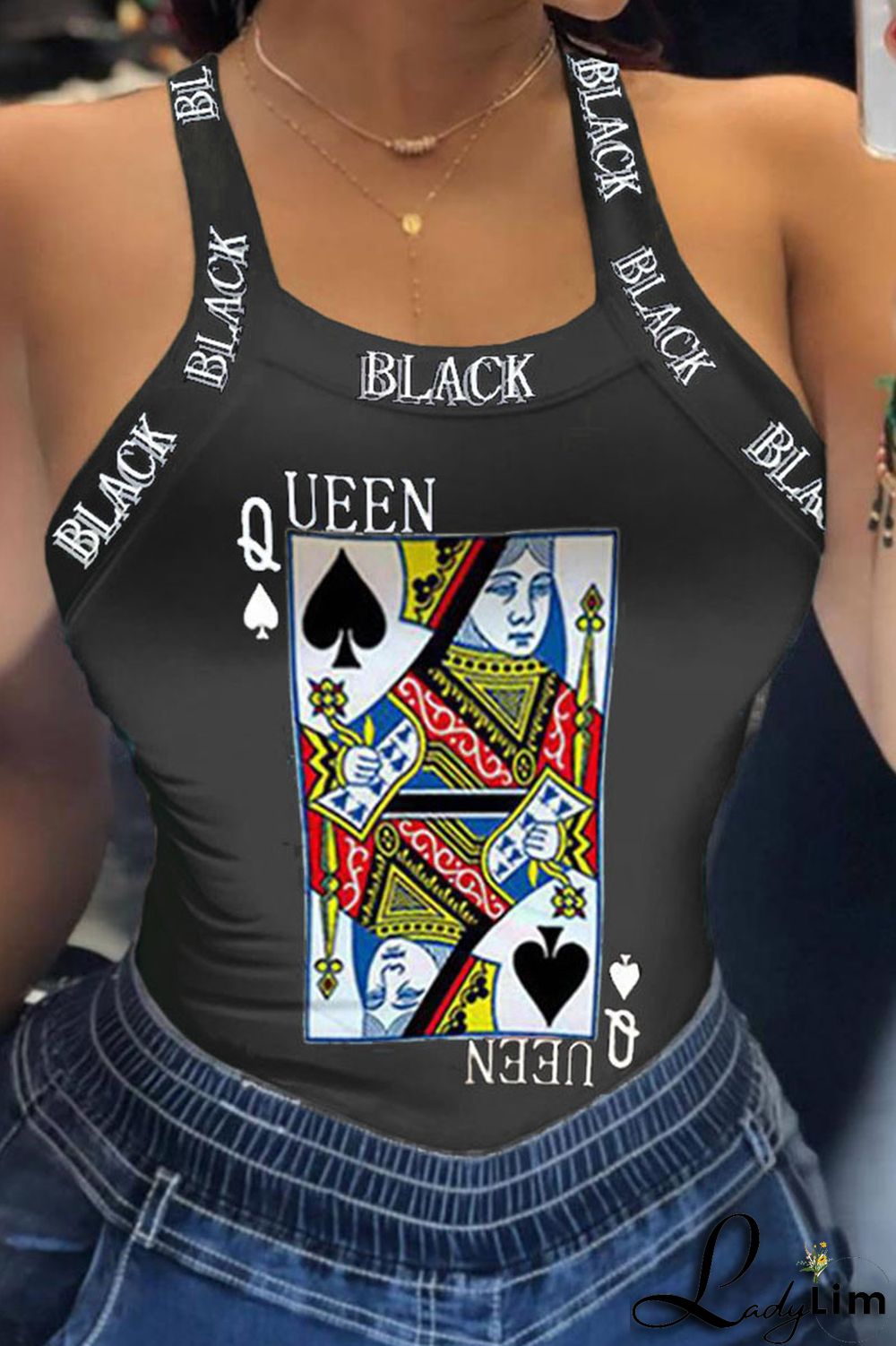 Deep Red Casual Street Print Patchwork U Neck Tops