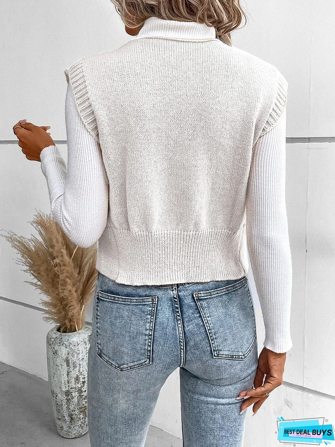 Full Size Button Up V-Neck Sweater Vest