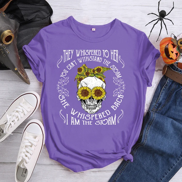 Skull Sunflower loves T-Shirt-07246